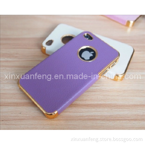 Purple PU Leather Case for iPhone